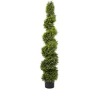 Best Artificial Cedar Spiral Conifer Topiary Trees UV Fade Protected - Suitable For Outdoor Use (5ft)
