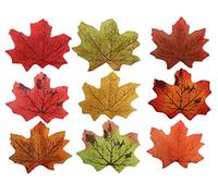 Best Artificial Large Loose Autumn Maple Silk Leaves Foliage Decoration (M1, Pack of 100)