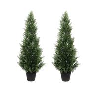 Best Artificial Pair of 3ft 90cm Conifer Pine Cypress Cedar Trees