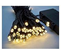 Best Artificial (TM 100 Warm White LED Outdoor Waterproof Battery 8 Multi-Function String Lights with Timer 10M Length Party Fairy Christmas