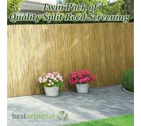 Best Artificial Twin Pack Of 4M X 2M Split Reed Fencing Screening Rolls For Garden Outdoor Privacy