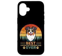 Best Australian Shepherd Dad Ever Vintage Dog Father's Day Case for iPhone 16