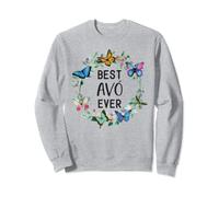 Best Avo Ever Butterfly Floral Personalized Name Sweatshirt