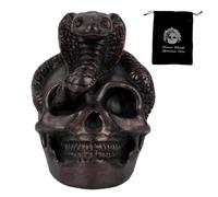 Best Aztec War Death Whistle, Mayan 125+ Decibels Loud Authentic Real Sound Whistle Loudest Apex Predator with Drawstring Pouch Cobra Winding Skull Design for Halloween Props Toys Gag Gift