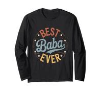 Best Baba Ever Retro Vintage Sunset Arabic Father Long Sleeve T-Shirt