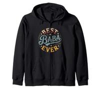 Best Baba Ever Retro Vintage Sunset Arabic Father Zip Hoodie