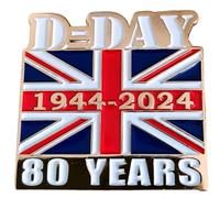 Best Badge: 1944-2024 D Day 80th Anniversary Lapel Pin Badges Brooch Normandie Veterans WW2 Memorabilia Gift Decorations