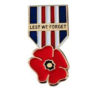 best badge: 2021 WW1 Victory Remembrance Day Lest We forget Red Poppy Pin Badge Brooch