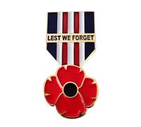 best badge Poppy Badges and Pins Remembrance Day Decorations Lest We Forget Badge