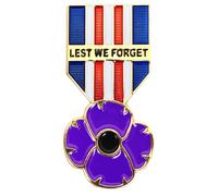 Best Badge: Purple Poppy Pin Badge Brooch Animals In War Lest We Forget Badge Remembrance Day Decorations