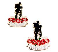 best badge: Red Poppy Badges and Pins Brooch Remembrance Day Veterans Soldiers Never Forget (2pcs)