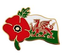 best badge: Wales Welsh Poppy Pin Badges Remembrance Day lest We Forget