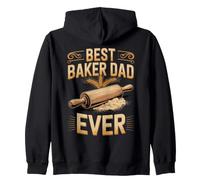 Best Baker Dad Ever Baking Sourdough Father Zip Hoodie
