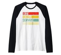 Best Beagle Servant Ever Vintage Beagle Love Raglan Baseball Tee