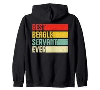 Best Beagle Servant Ever Vintage Beagle Love Zip Hoodie