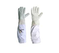 Best Bee Beekeeper Gloves, Goatskin Beekeeping Gloves with Ventilated Fabric Sleeves, Breathable and Thickened Beekeeping Gloves (L)