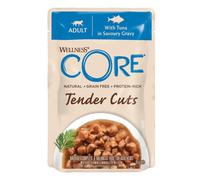 (Best Before 07/03/26) WELLNESS CORE Cat Tender Cuts with Tuna in Savoury Gravy 85g