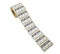 Best Before Date Labels on a Roll, 50mm x 25mm, White and Black, Writable Date Format, 500 Labels per Roll