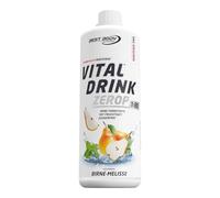 Best Body Nutrition Vital Drink ZEROP® - Pear Lemon Balm, Sugar-Free Beverage Concentrate, 1:80 Makes 80 Litres of Ready-To-Drink, 1000 ml