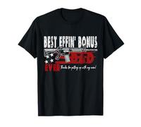 Best Bonus Dad Ever Military Fathers Day American Flag T-Shirt