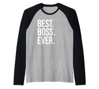 Best Boss Award that says Best Boss Ever Sign,Funny Boss Men Raglan Baseball Tee