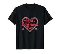 Best Boyfriend Ever: Romantic Heart Celebration T-Shirt, Men, Black, 6XL