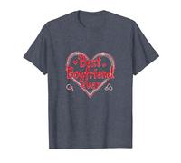 Best Boyfriend Ever: Romantic Heart Celebration T-Shirt, Men, Heather Blue, 6XL