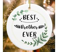 Best Brother Ever Christmas Ornament, 3" Two-Side Printed Hanging Pendant Ornaments for Christmas Tree Decor, for Brother Christmas Keepsake Souvenir Gift for Brothers, Thank You Gifts
