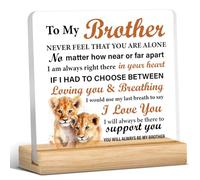 Best Brother Gift From Brothers Sister, Thank You Gifts for Brother, Gift for Brother, Meaningful to My Brother Acrylic Desk Sign Gifts for Birthday Christmas Graduation