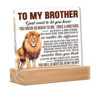 Best Brother Gifts from Sister Brother, Big Brother Gift Ideas, to My Brother Gifts, Meaningful Gifts for Brother Clear Desk Decorative Sign