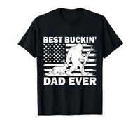 Best Buckin' Dad Ever Sasquatch Bigfoot Deer Hunting Flag US T-Shirt