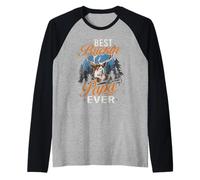 Best Buckin Papa Best Papa Ever Gifts Funny Deer Hunter Raglan Baseball Tee