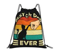Best Cat Dad Ever 1 Gym Bag Lightweight Sports Backpack Durable Drawstring Bag For Travel Women Men 36X42Cm