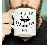Best Cat Dad Ever Funny Mug Cat Lovers for Father Ceramic Coffee Mug 11oz