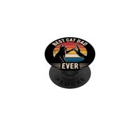 Best Cat Dad Ever Funny Vintage Kitten Kity Sunset Pet Owner PopSockets Adhesive PopGrip