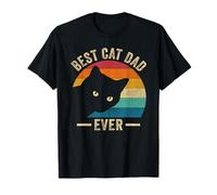 Best Cat Dad Ever Retro Cat Daddy Vintage Funny Fathers Day T-Shirt