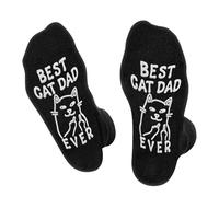 BEST CAT DAD EVER Socks for Dad Men - Funny Novelty Fathers Day Birthday Gifts for Him Cat Lovers Daddy Papa from Daughter Son - Fun Funky Happy Valentines Socks Gift Ideas Christmas Stocking Fillers
