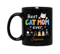 Best Cat Mom Ever Drinking Cup Ceramic Tea Cup Durable Coffee Mug Fun Gifts Foe Office Valentine's Day Mom 330ml