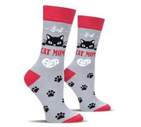 BEST CAT MOM EVER Socks for Mother Women - Funny Novelty Mothers Day Birthday Valentines Unique Fun Gifts Ideas for Cat Lovers Mom Mama Mommy - Crazy Silly Cute Sock Christmas Stocking Fillers
