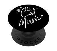 Best Cat Mum In The World Ever Feline Cute Ears & Whiskers PopSockets Adhesive PopGrip