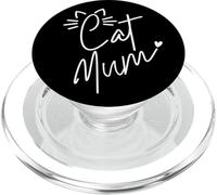 Best Cat Mum In The World Ever Feline Cute Ears & Whiskers PopSockets PopGrip for MagSafe