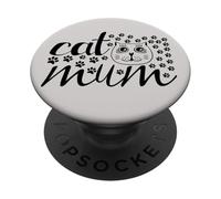 Best Cat Mum In The World Ever Love Kittie Face For Cats PopSockets Adhesive PopGrip