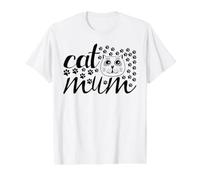 Best Cat Mum in The World Ever Love Kittie Face for Cats Value Graphic T-Shirt, Men, White, S