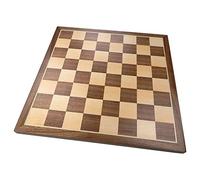 Best Chess Set Madison Extra Thick Chess Board with Inlaid Walnut and Maple Wood, Large 16 x 16 Inch, Board Only
