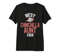 Best Chinchilla Aunt Ever Cute Pet with Hearts Premium T-Shirt