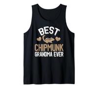 Best Chipmunk Grandma Ever Cute Chipmunk with Hearts Tank Top