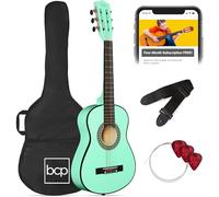 Best Choice Products 30in Kids Acoustic Guitar Beginner Starter Kit with Strap, Case, Strings - SoCal Green