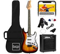 Best Choice Products 99 Inch Beginner Electric Guitar Starter Kit, Complete Beginner Kit with Bag, Strap, 10W Amplifier, Strings, Pick, Tremolo Bar, 3 Colors