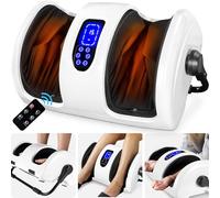 Best Choice Products Shiatsu Leg Therapeutic Reflexology Calf Massager with Heat, Blood Circulation, Nerve Pain, Deep Kneading, High Intensity Rollers, White Color