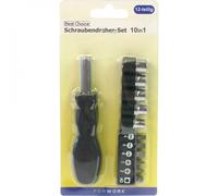 Best Choice Screwdriver + 11 Bit-plugs